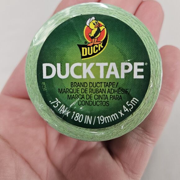 Duck Tape  2 Pack Bundle Duct Lime Green Neon Mini Rolls .75" X 180" Novelty Fun - Picture 4 of 4